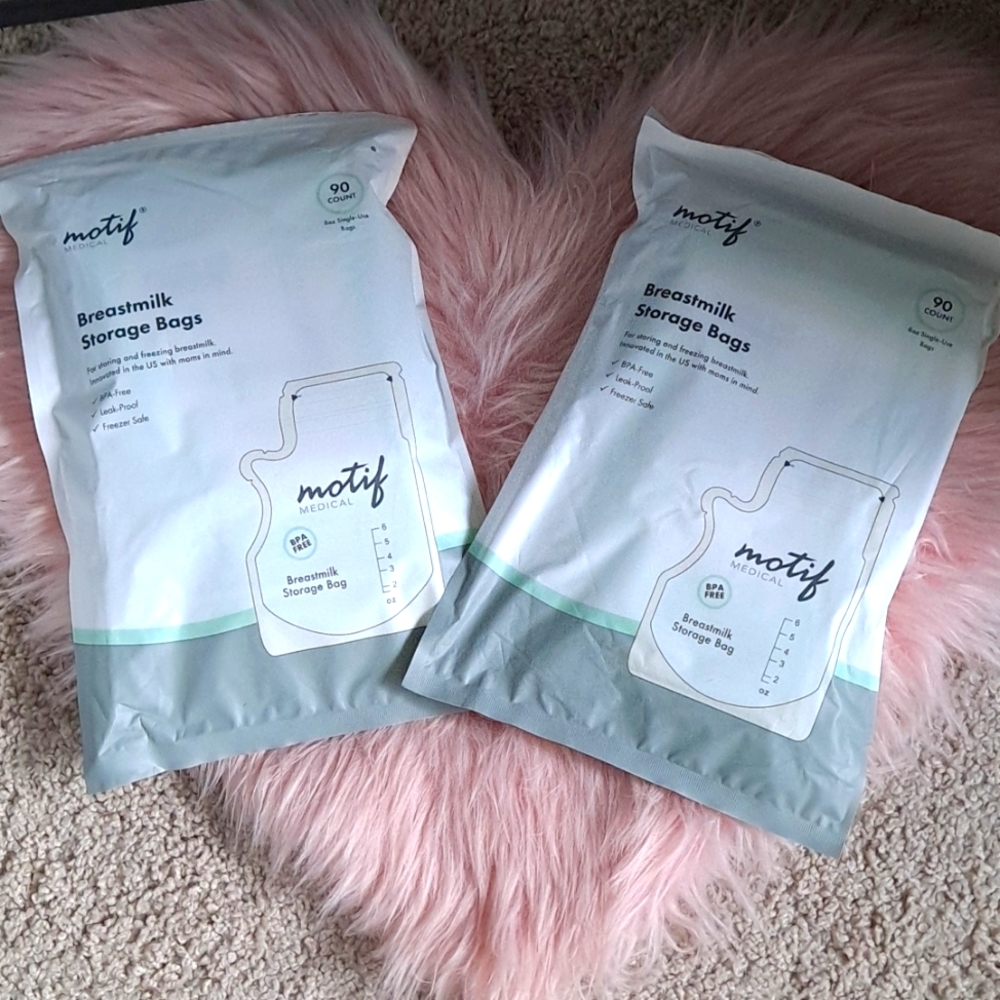 x2 Motif Breastmilk Storage Bags 90 Count each Pack. NEW